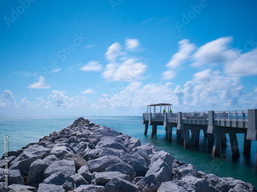 Rocks on South Pointe Pier Miami Beach Rocky Depth of Field
