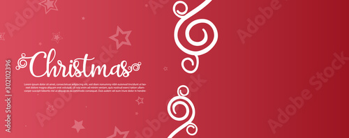Fondo rojo estilo navideño  con letras en ingles "Navidad" con espacio para texto o imágenes