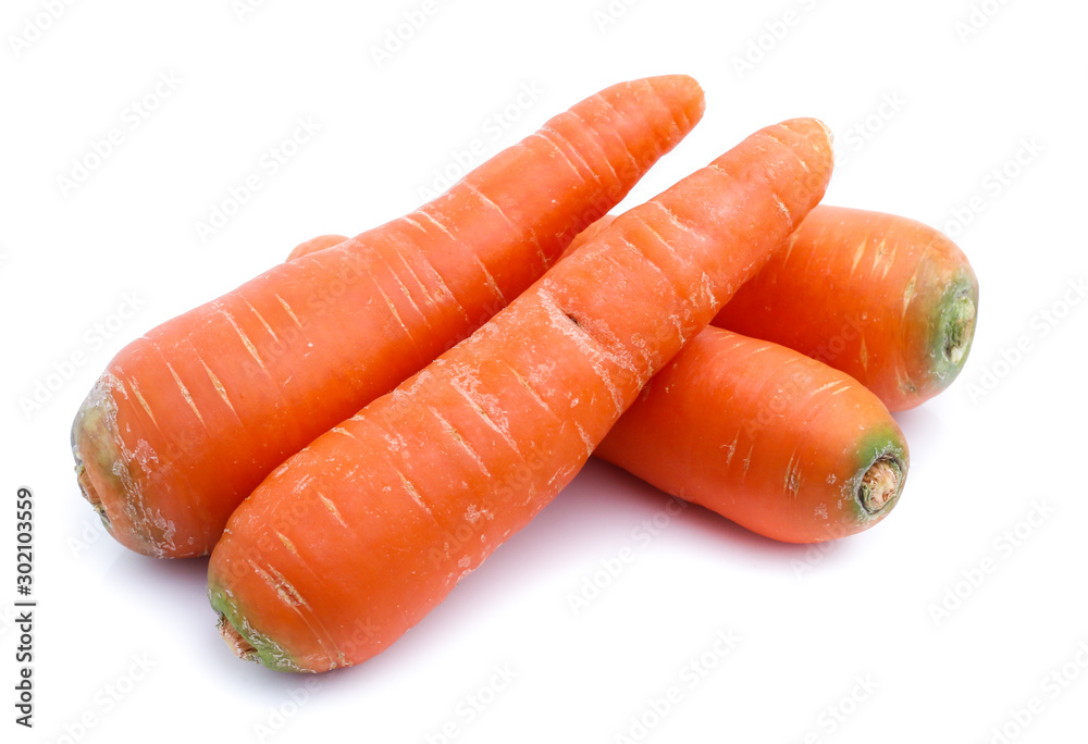 fresh carrots isolated on white background fresh carrots isolated on white background