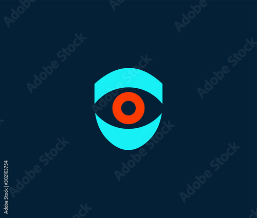 Eye care Logo Icon Premium Minimal emblem design template