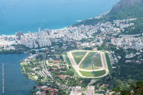 Aerial view of Rio de Janeiro, Brazil at a sunny day