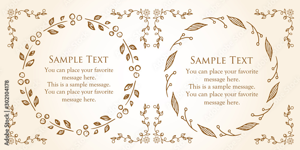 Floral frame design, romantic and curly design material, Easter decoration Floral frame design, romantic and curly design material, Easter decoration