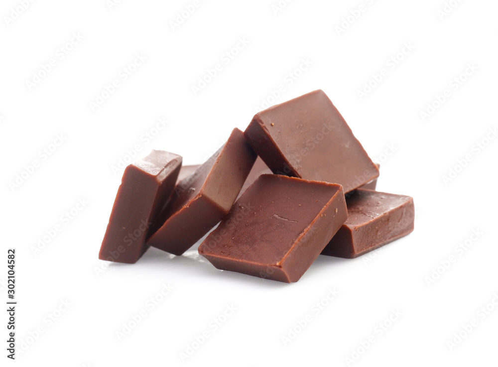 chocolate on isolated white background chocolate on isolated white background