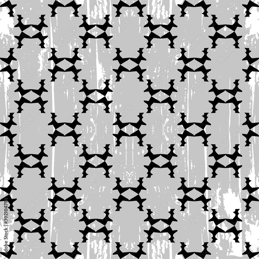 Obraz premium black white abstract seamless pattern for design
