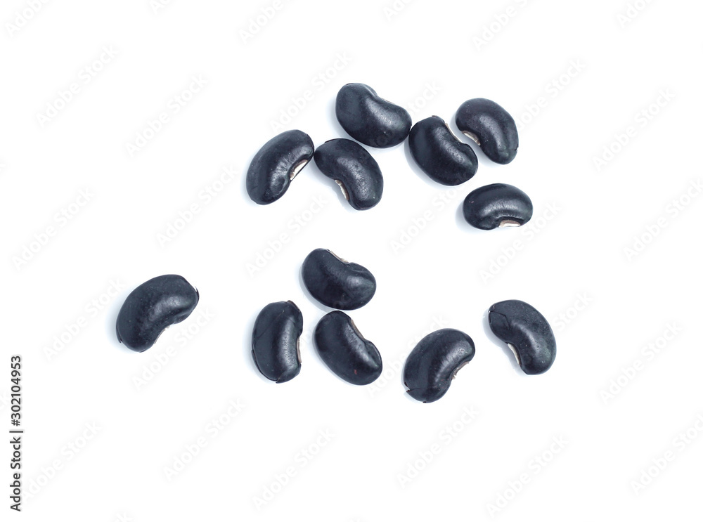 Black Beans  on white background
