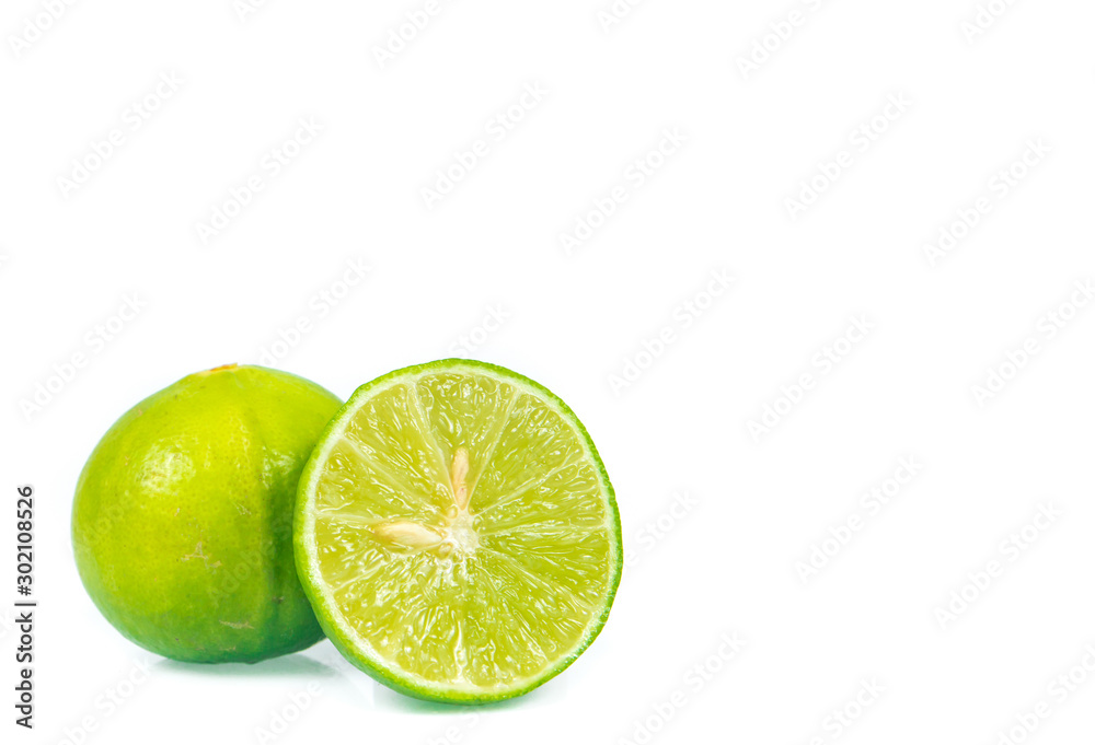 copy space green lemon isolated on white copy space green lemon isolated on white