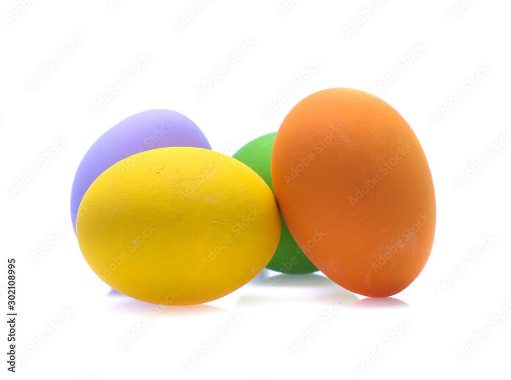 Perfect colorful handmade easter eggs isolated on a white Perfect colorful handmade easter eggs isolated on a white