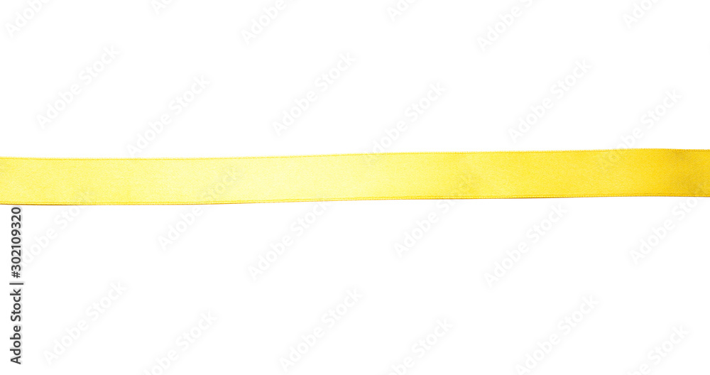 Beautiful golden ribbon on white background Beautiful golden ribbon on white background