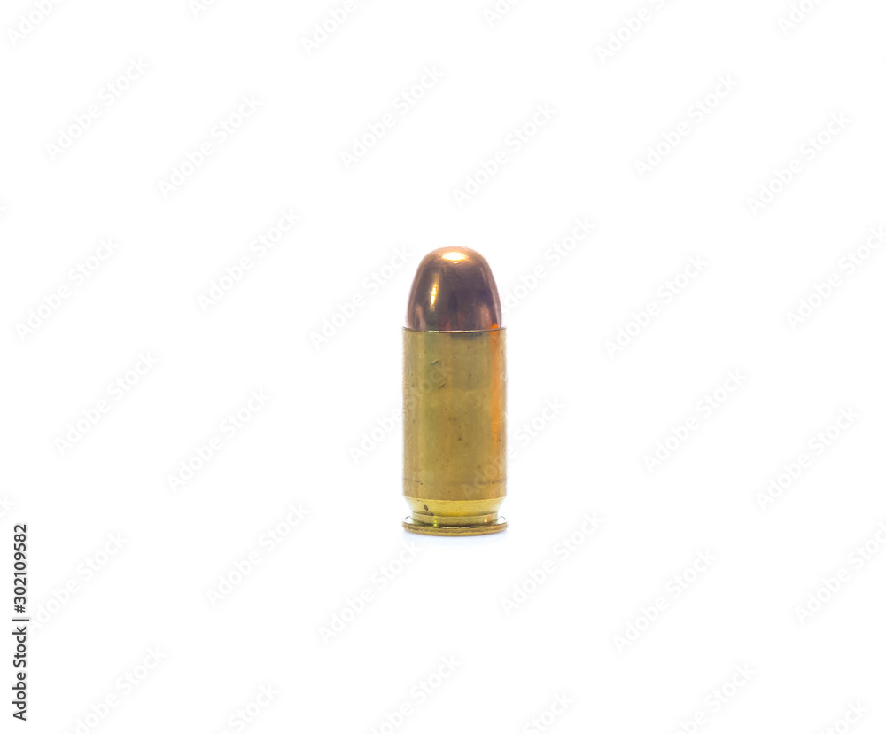 cartridges of .45 ACP pistols ammo isolated cartridges of .45 ACP pistols ammo isolated