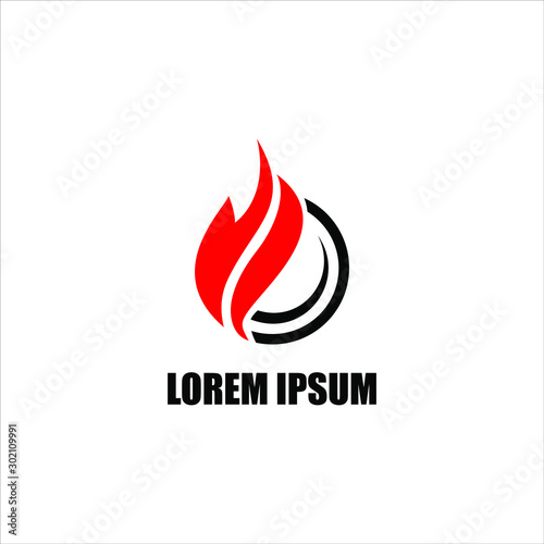fire and oil gas logo