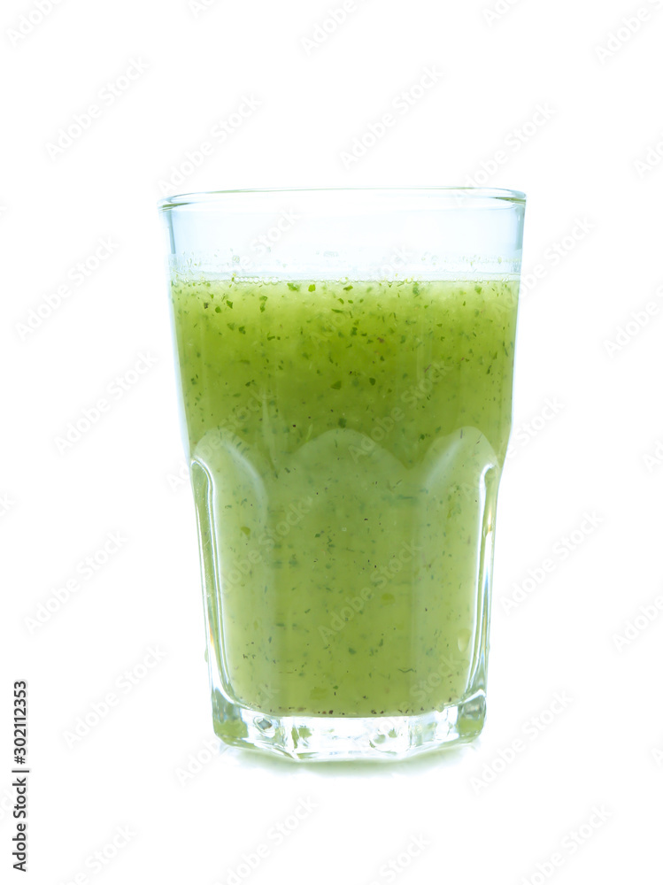 kiwi smoothie isolated on white background in glass kiwi smoothie isolated on white background in glass