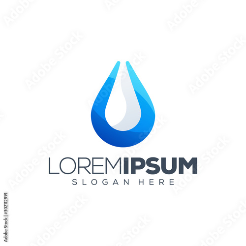 water logo design vector illustration