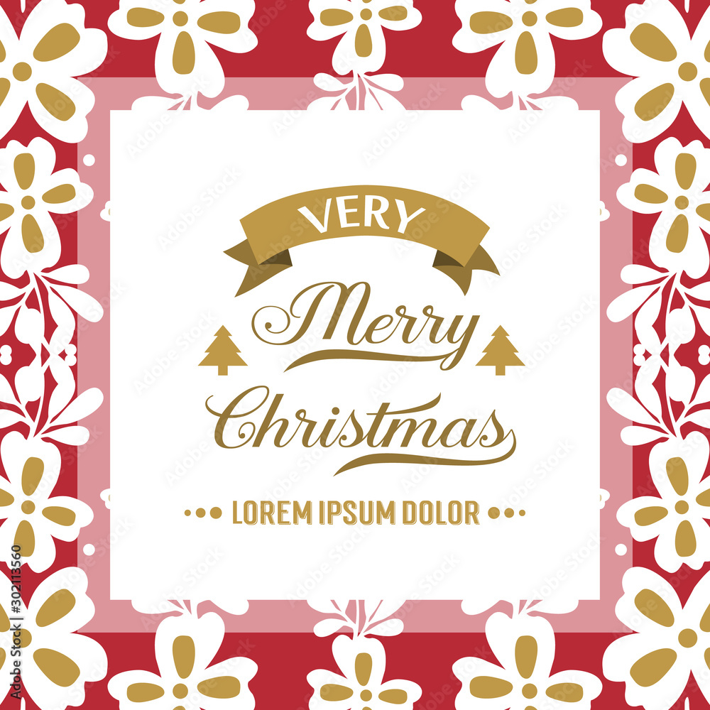Greeting card very merry christmas, with beautiful white wreath frame. Vector Greeting card very merry christmas, with beautiful white wreath frame. Vector