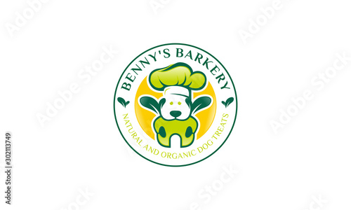 benny barkery natural and organic dog logo vector