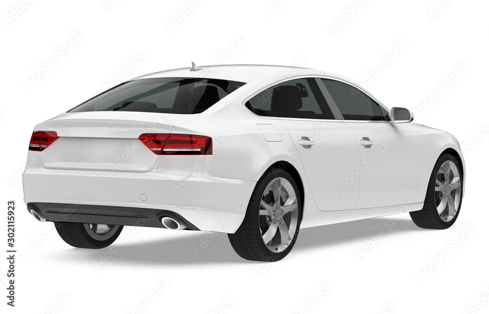 Fototapeta premium Sedan Car Isolated