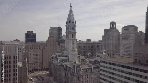 Aerial Track in Philadelphia City Hall Scenic Architecture