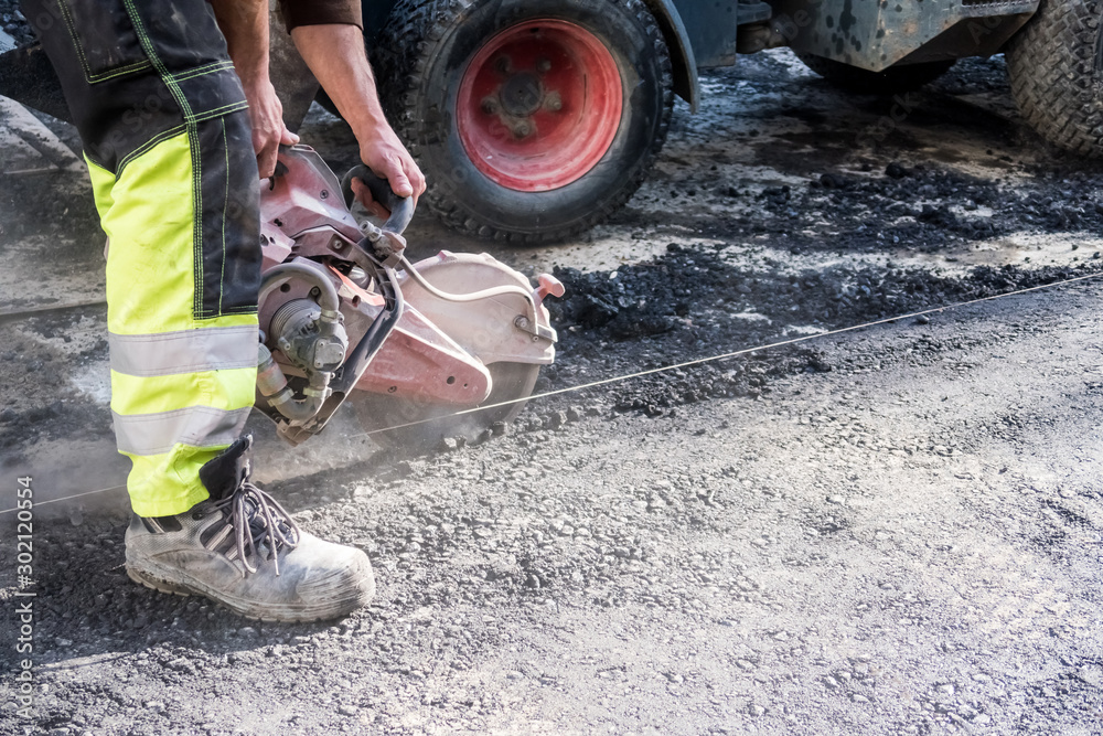 Fototapeta premium diamond grinding machine on gasoline