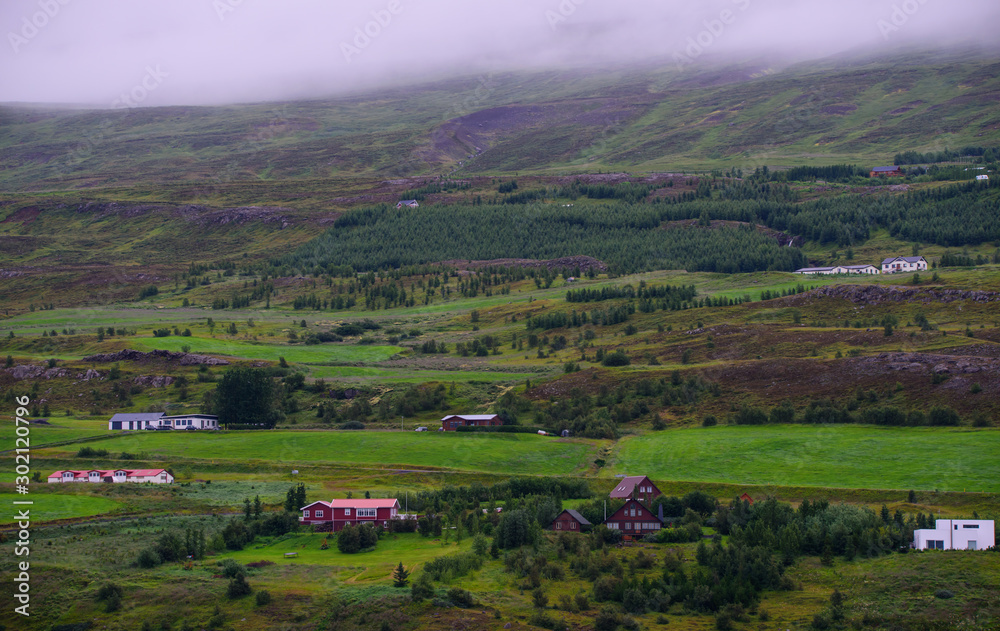 Scenic view of Akureyri, Iceland