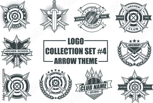 Vászonkép Set of Design Elements with Arrow Theme