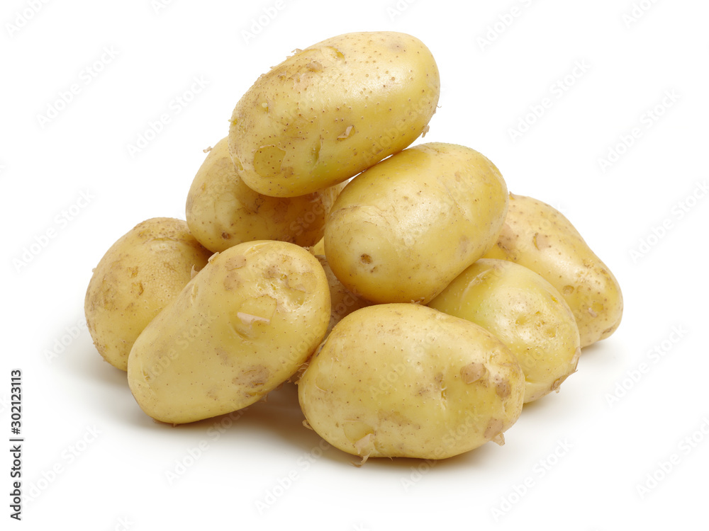New potato isolated on white background New potato isolated on white background