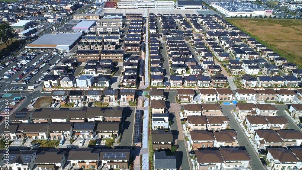 Fototapeta premium 住宅・ドローン撮影