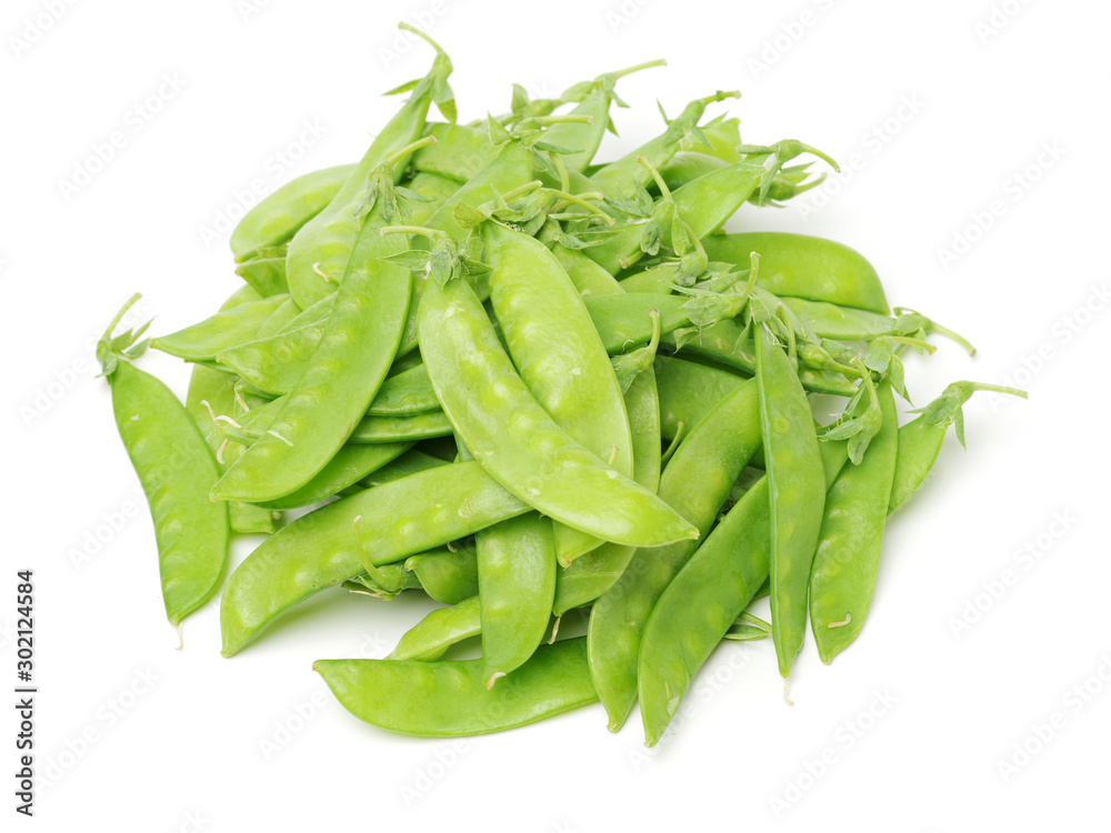 Snow pea isolated on white background. Snow pea isolated on white background.