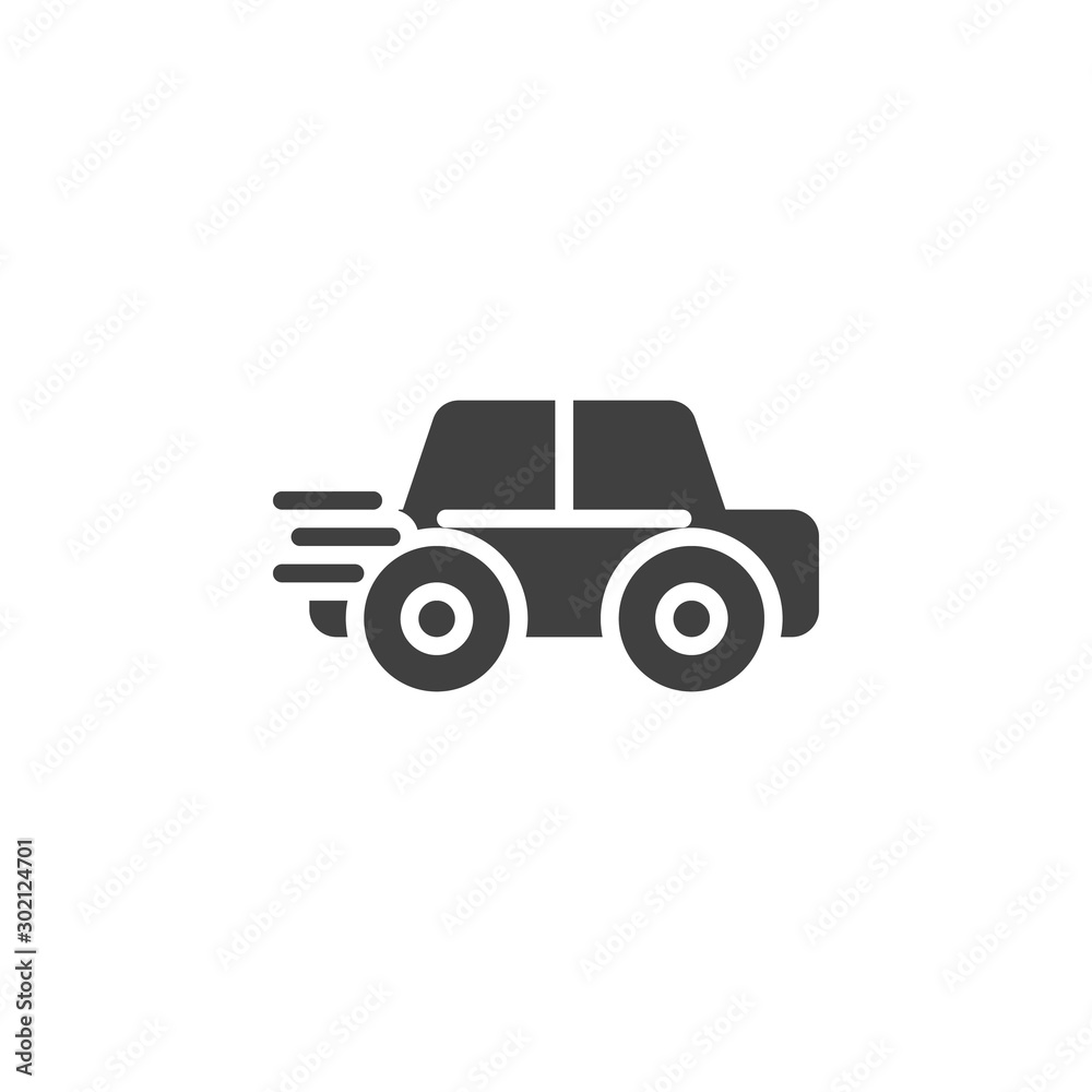 Fast delivery truck vector icon. filled flat sign for mobile concept and web design. Express delivery service glyph icon. Symbol, logo illustration. Vector graphics