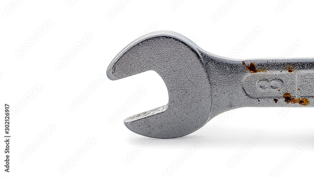 The wrench isolated on white background. Worker tools and equipments. The wrench isolated on white background. Worker tools and equipments.