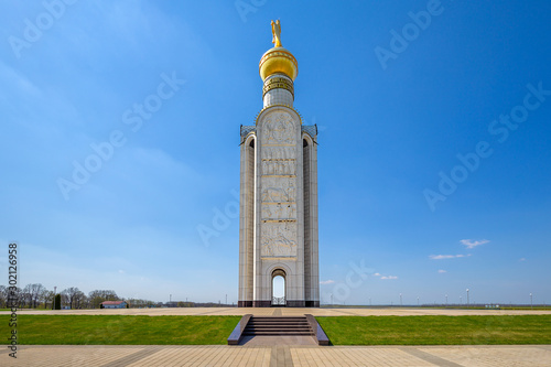 The bell-tower in Prokhorovka, Kursk Salient. Monuments of the second world war. Tank battle of Prokhorovka, Belgorod, Russia  photo