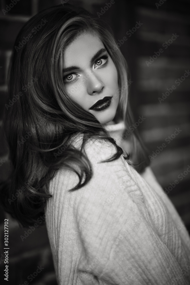 Naklejka premium medium length hair