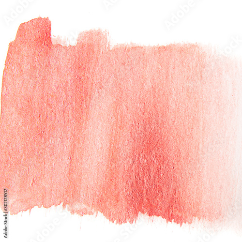 Abstract strokes of watercolor red paint for background