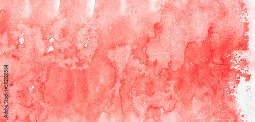 Abstract strokes of watercolor red paint for background