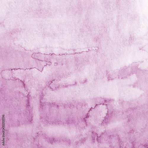 Abstract strokes of lilac watercolor paint for the background