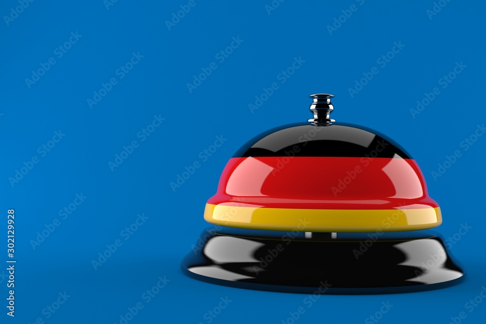Obraz premium Hotel bell with german flag