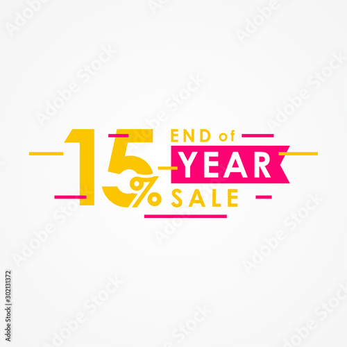 End of Year Sale Vector Design Template, Clearance Sale