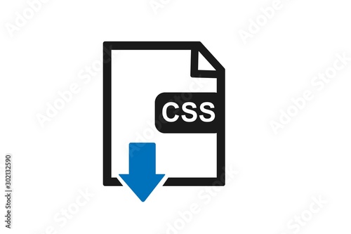 CSS file format icon vector 