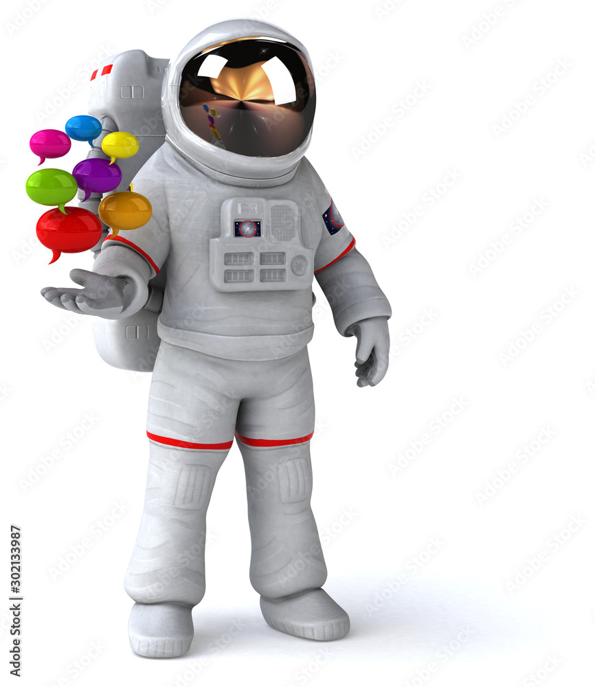Fun astronaut - 3D Illustration Fun astronaut - 3D Illustration