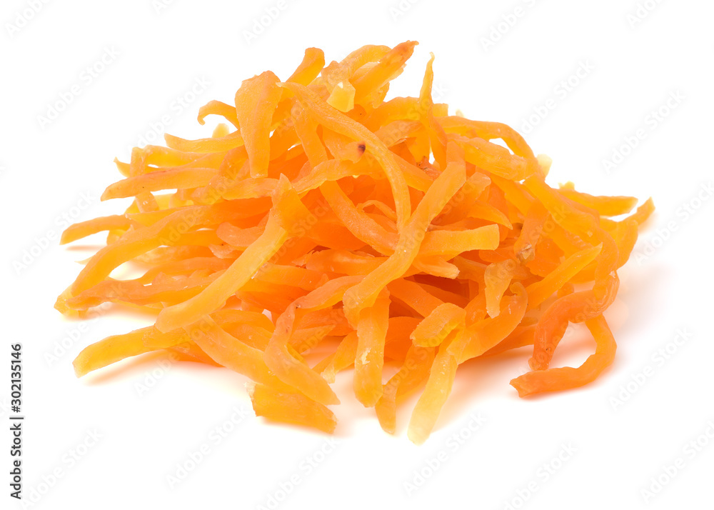 Dried sweet potato on white background Dried sweet potato on white background