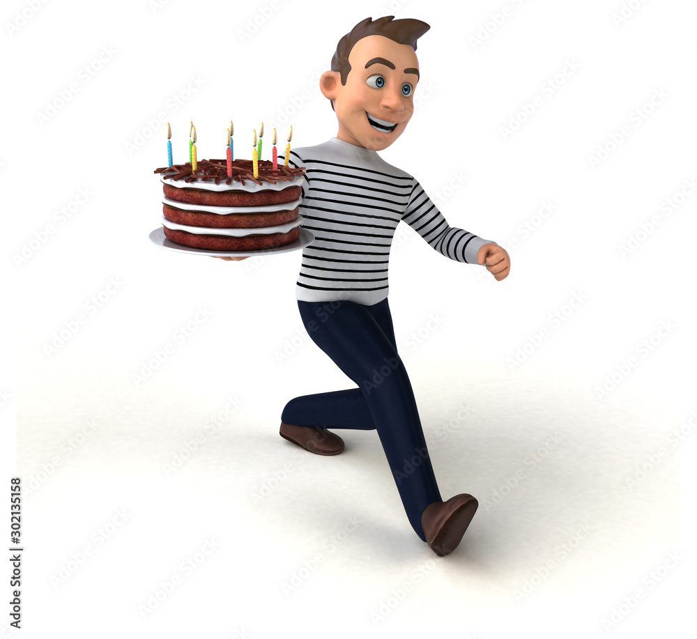 Fun 3D cartoon casual character Fun 3D cartoon casual character