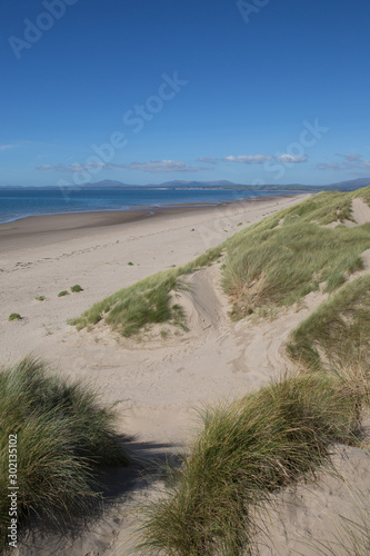 Harlech beach north west Wales UK by the castle