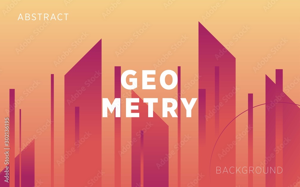 Fototapeta premium modern orange gradient abstract geometry shape background with line and dots.can be used in cover design, poster, flyer, book design, website backgrounds or advertising. vector illustration.