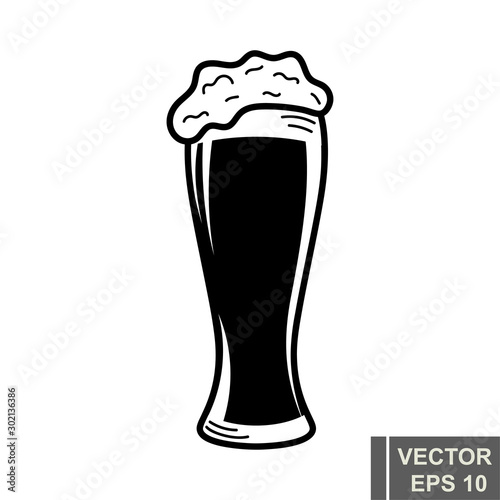 Beer. The icon. Isolated. Alcoholic drink. For your design
