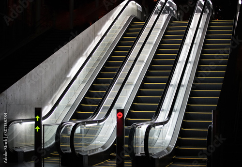 escalator in shopping mall