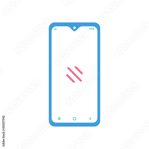 Smart Phone icon, modern flat design color sign vector