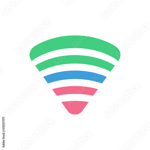 Wifi Network icon, modern flat design color sign vector