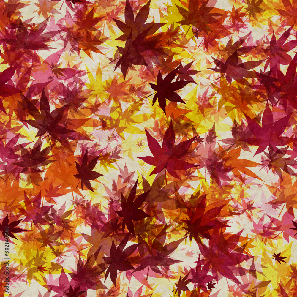 Autumn leaves seamless background