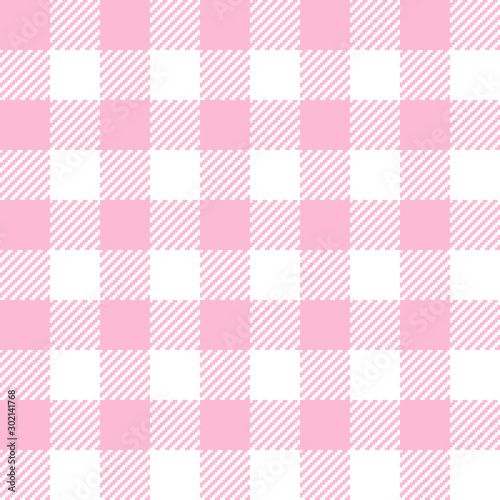 Pink Gingham seamless pattern.