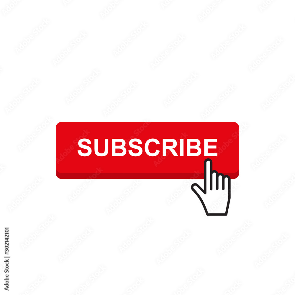 Vector subscribe button icon. Web banner template isolated on white background. Vector subscribe button icon. Web banner template isolated on white background.