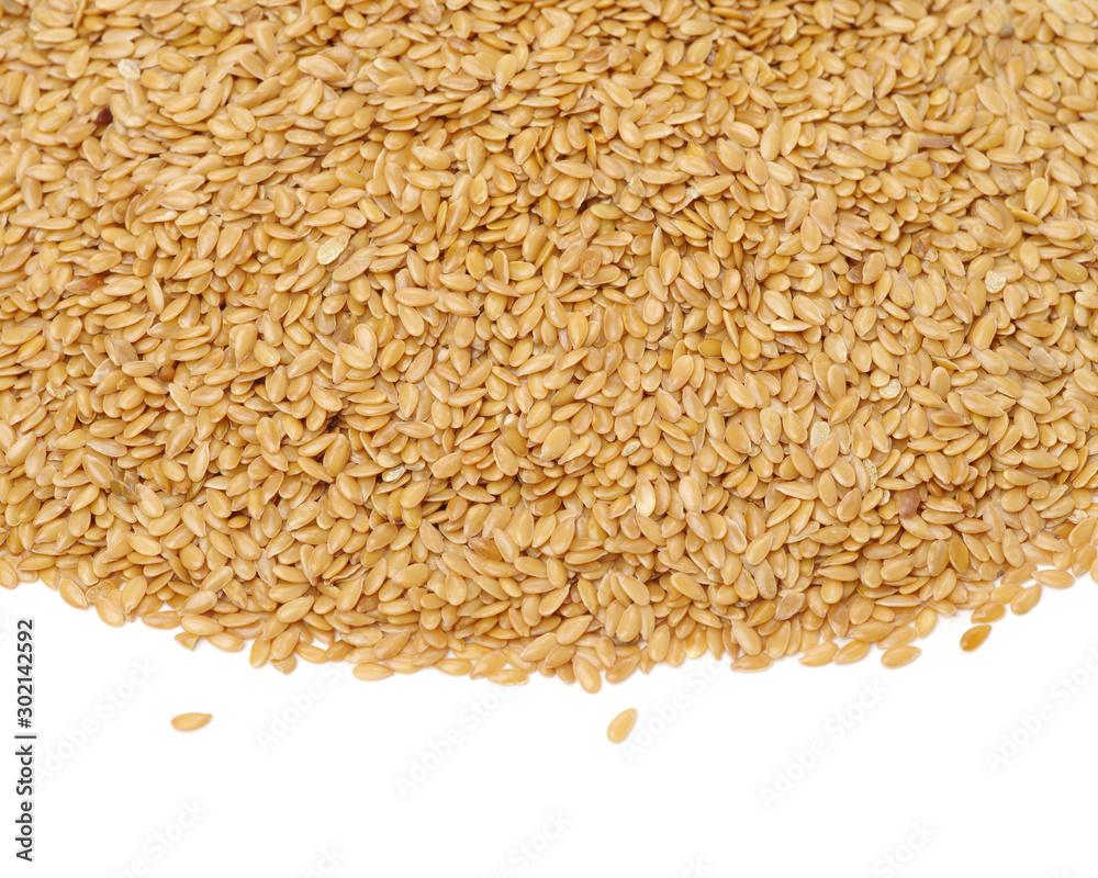flaxseed isolated on white background close up flaxseed isolated on white background close up