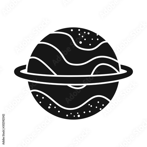 Vector illustration of uranus and star sign. Graphic of uranus and nasa stock vector illustration.